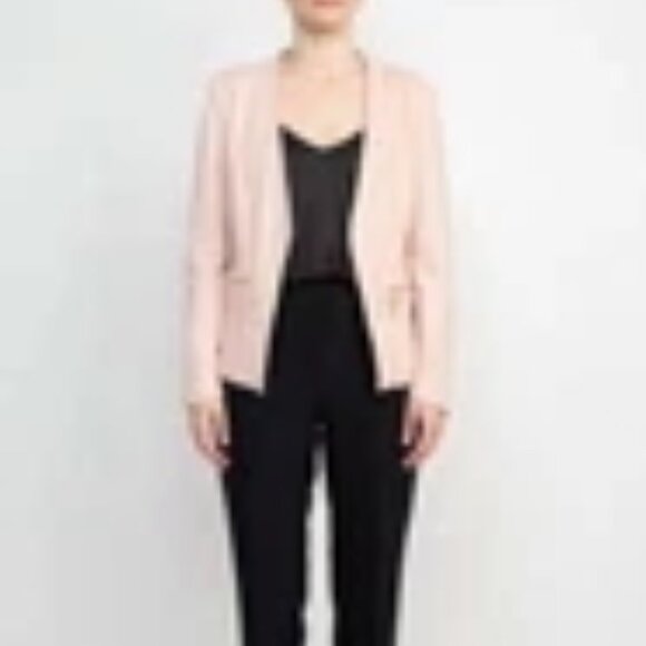Tahari Pink Blazer Tailored Collarless Design - Picture 7 of 7